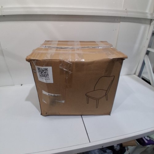 2PK COLAMY MODERN UPHOLSTERED DINING CHAIR WITH PADDED SEAT AND WOOD LEGS - 300LBS CAPACITY - BEIGE (MODEL:3008) image 7