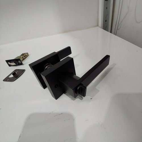 PRIVACY DOOR HANDLE WITH KEYLESS DOOR LOCK - MATTE BLACK image 3