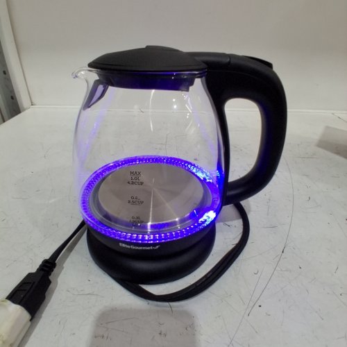 ELITE GOURMET ELECTRIC GLASS KETTLE - 1L - BLACK (MODEL: EKT1001B) image 2
