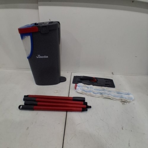 VILEDA H2PRO FLAT MOP SYSTEM WITH BUCKET - RED/BLUE/BLACK (MODEL: 175772) image 2
