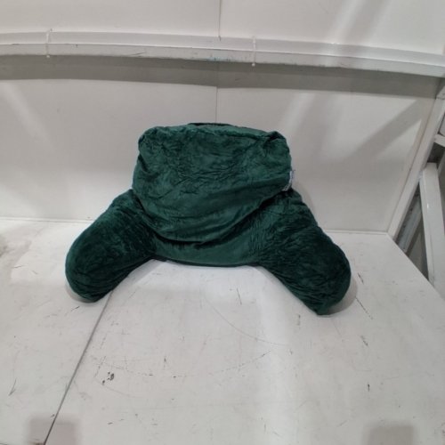 CLARA CLARK BED REST READING PILLOW WITH ARMS AND POCKETS - LARGE - DARK GREEN image 2