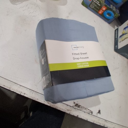 MAINSTAYS SOFT COTTON FITTED SHEET - QUEEN - BLUE (MODEL: MSM9200422B) image 2