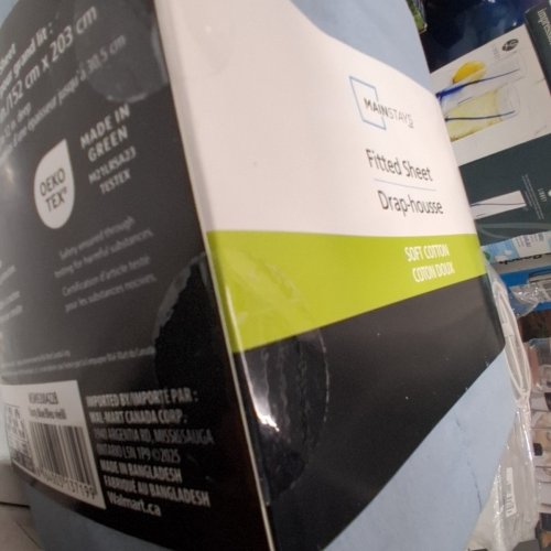 MAINSTAYS SOFT COTTON FITTED SHEET - QUEEN - BLUE (MODEL: MSM9200422B) image 3