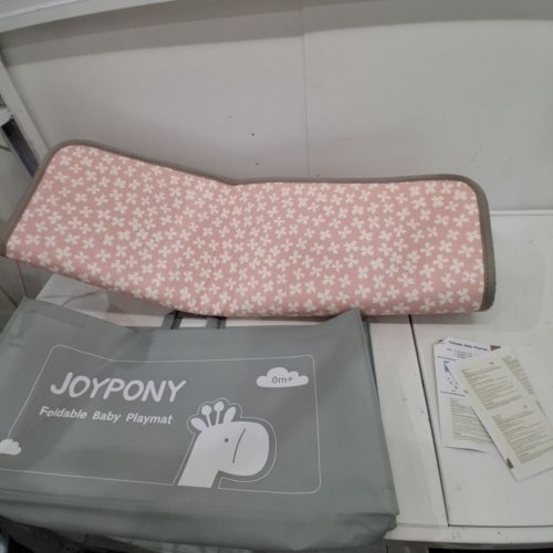 KIDS YOKINA BABY PLAY MAT - 39" X 60", REVERSIBLE, WATERPROOF - PINK/GREY image 3
