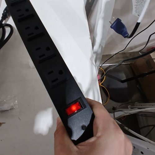 4PK HHSOET HEAVY DUTY LONG 8 OUTLETS 14AWG EXTENSION CORD - 6FT - BLACK image 2