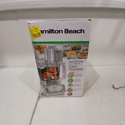 HAMILTON BEACH STACK N SNAP DUO FOOD PROCESSOR - 14 CUP - WHITE (MODEL: 70586C) image 7