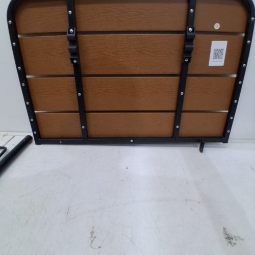 VEVOR ADJUSTABLE FOLDING HANGING BALCONY RAILING SPACE-SAVING TABLE - 25" X 24" - BROWN/BLACK (MODEL: DL-BC01A) image 5