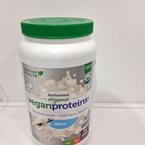 GENUINE HEALTH FERMENTED ORGANIC VEGAN PROTEINS - 900G - VANILLA image 2