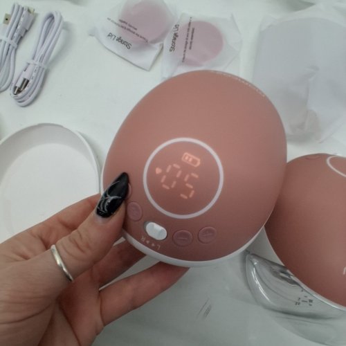 MOMCOZY BREAST PUMP HANDS FREE UPGRADED MOBILE FLOW M9 APP DISCREET CONTROL WITH PERSONALIZED MULTI-MODES & 15 LEVELS - COZY RED (MODEL: BP223) image 6
