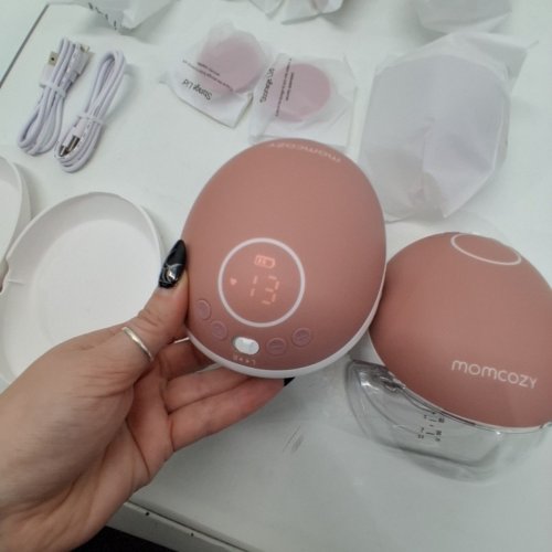 MOMCOZY BREAST PUMP HANDS FREE UPGRADED MOBILE FLOW M9 APP DISCREET CONTROL WITH PERSONALIZED MULTI-MODES & 15 LEVELS - COZY RED (MODEL: BP223) image 7
