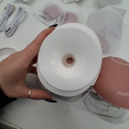 MOMCOZY BREAST PUMP HANDS FREE UPGRADED MOBILE FLOW M9 APP DISCREET CONTROL WITH PERSONALIZED MULTI-MODES & 15 LEVELS - COZY RED (MODEL: BP223) image 8