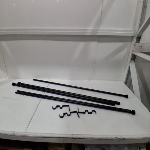 UMBRA CAPPA DOUBLE CURTAIN ROD SET - EXTENDS 66"-120" - BRUSHED BLACK image 2