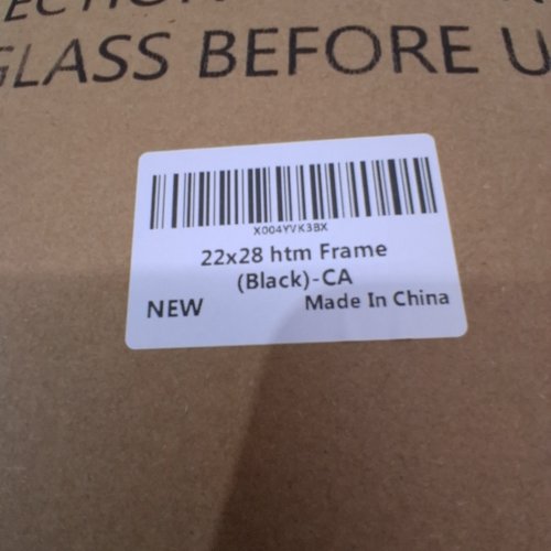LARGE PICTURE POSTER FRAME WITH PLEXIGLASS AND MATTING - 22" X 28" (WITHOUT MAT) / 18" X 24" (WITH MAT) - BLACK image 2