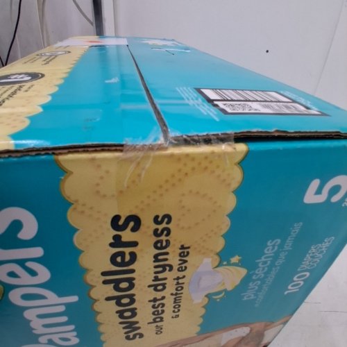 100PK PAMPERS SWADDLERS DIAPERS - SIZE 5 / 27-37 LBS image 3