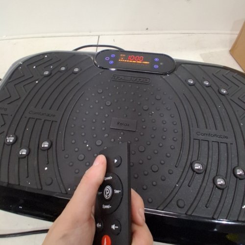 TAEVNO BLUETOOTH VIBRATION PLATE EXERCISE MACHINE WITH REMOTE - 450LBS CAP - BLACK image 2