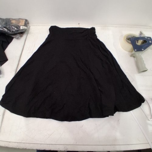 WOMAN'S LONG FLOWY SKIRT - MEDIUM - BLACK image 2