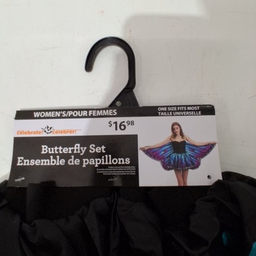 2PC WOMEN'S BUTTERFLY COSTUME SET - ONE SIZE FITS MOST - BLUE, PURPLE, BLACK image 2