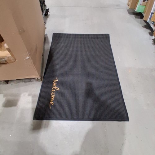 WELCOME DOORMAT - 4FT X 6FT - BLACK image 2