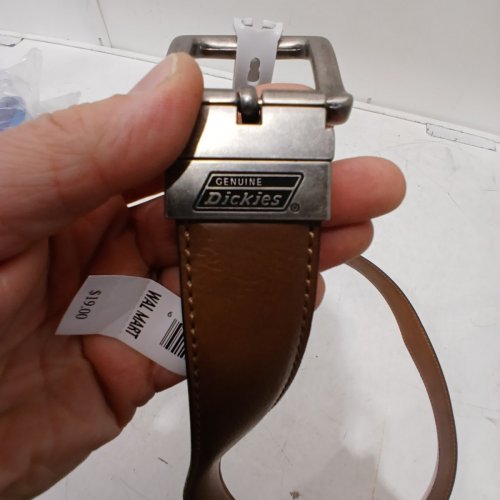 MEN'S DICKIES GENUINE LEATHER REVERSIBLE BELT - SIZE 38 - BLACK image 5