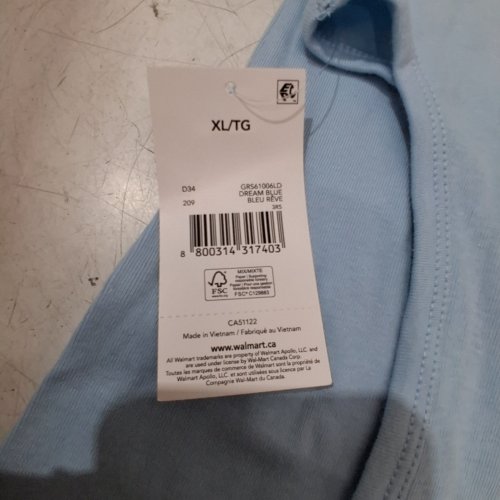WOMEN'S ROUND NECK TANK TOP - XL - BLUE image 2