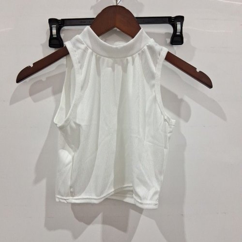 WOMEN'S SLEEVELESS HIGH NECK TOP - EXTRA SMALL - WHITE image 2