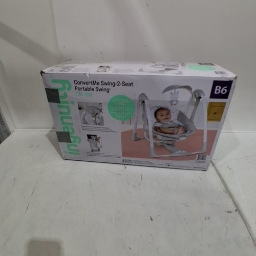 INFANT'S INGENUITY CONVERTME SWING-2-SEAT CHAIR - WHITE/GREY - (MODEL:B6) image 4