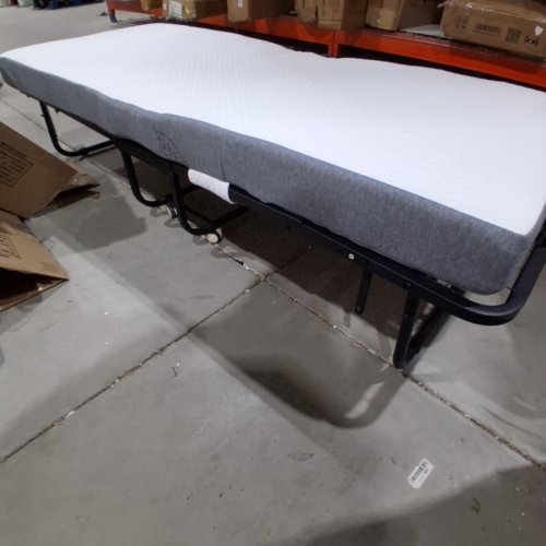 ROLLAWAY BED WITH MATTRESS, COT SIZE FOLD OUT BED75" X 31" image 3