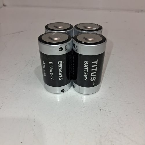 4PK TITUS LITHIUM BATTERIES - D SIZE, 3.6 V, 19000 MAH (MODEL: ER34615) image 2