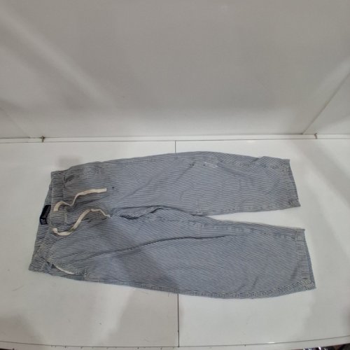 WOMEN'S GAP SUPERSOFT STRIPED PULL-ON BARREL PANTS - SMALL - BLUE WHITE image 2