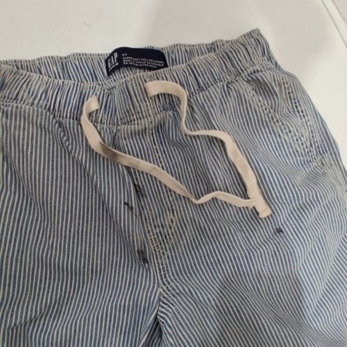 WOMEN'S GAP SUPERSOFT STRIPED PULL-ON BARREL PANTS - SMALL - BLUE WHITE image 3