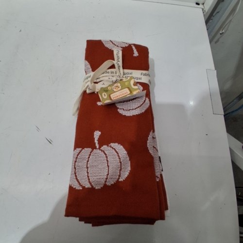 6PK MADE IN PORTUGAL FALL THEMED COTTON TOWELS - 20" - ORANGE, WHITE, AND BROWN (ITEM: ART. 3400770) image 3
