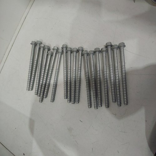 18PC SIMPSON STRONGTIE GALVANIZED HEAVY DUTY HEX HEAD ANCHOR SCREWS - 8" X 1/2" - SILVER image 2