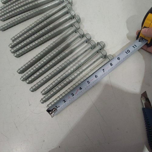 18PC SIMPSON STRONGTIE GALVANIZED HEAVY DUTY HEX HEAD ANCHOR SCREWS - 8" X 1/2" - SILVER image 3