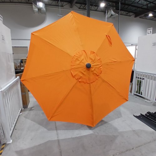 JEAREY OUTDOOR PATIO TABLE UMBRELLA WITH TILT & CRANK - 9FT - BRIGHT ORANGE (MODEL: A012-075-009) image 7