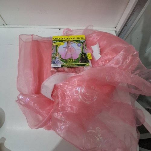 GIRL'S DISGUISE WICKED GLINDA COSTUME - LARGE 10/12 - PINK image 2