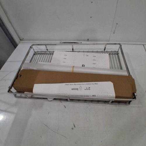 MIYUPTC STAINLESS STEEL PANTRY DRAWER SLIDE OUT BASKET - 10.2"-16.4" X 22.5" X 2.6" - EXTENSIBLE UP TO 18.2" - STAINLESS STEEL image 2
