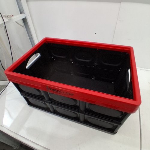 GREENMADE INSTACRATE COLLAPSIBLE STORAGE BIN - 12GAL - BLACK/RED (MODEL: 1248040) image 3
