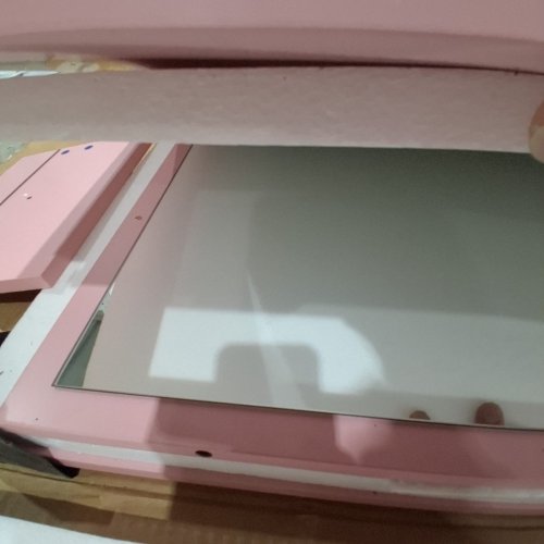 MAKEUP VANITY TABLE WITH MIRROR AND STORAGE SHELVES - PINK (MODEL: ST-PN-0702PW) image 7