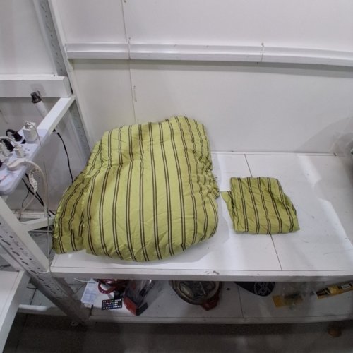 MIXINNI VINTAGE STRIPED COMFORTER SET - QUEEN - COMFORTER 90" X 90" - PILLOWCASES 20" X 26" - GREEN image 2