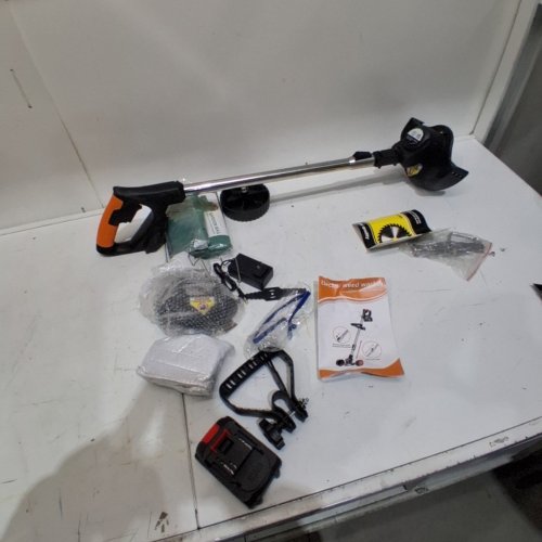 JIEKERUOYU CORDLESS ADJUSTABLE ELECTRIC WEED WACKER - ORANGE image 2