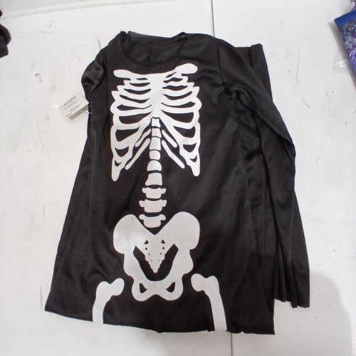 BOYS PARTYHOLIC SKELEBONES COSTUME JUMPSUIT - ONE SIZE - BLACK / WHITE image 2