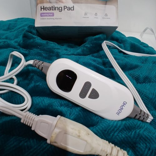 RENPHO GRAPHENE HEATING PADS ELECTRIC FOR NECK SHOULDER AND BACK - 19" X 24"; 120 V; 130W - TEAL (MODEL: R-HAP07) image 2