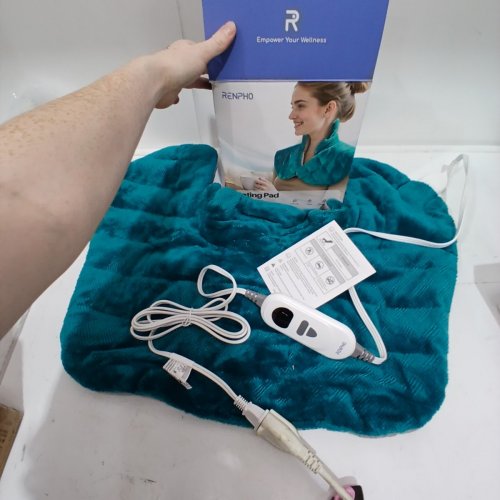 RENPHO GRAPHENE HEATING PADS ELECTRIC FOR NECK SHOULDER AND BACK - 19" X 24"; 120 V; 130W - TEAL (MODEL: R-HAP07) image 4