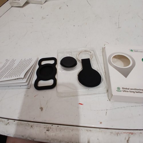 3PC WEARABLE PET COLLAR GPS TRACKER WITH KEYCHAIN - BLACK image 3