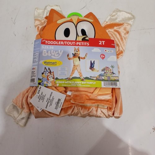TODDLERS BLUEY BINGO WITH FLAPPY BUTTERFLY CLASSIC COSTUME - 2T - ORANGE image 2