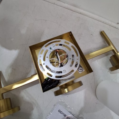 AONEON 3 LIGHT OVER VANITY MIRROR LIGHT WITH WHITE FROSTED GLASS SHADE - GOLD - (MODEL:T001GD-L3) image 7