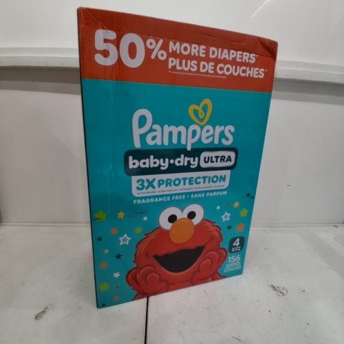 156PK PAMPERS BABY DRY ULTRA DIAPERS - SIZE 4 image 2