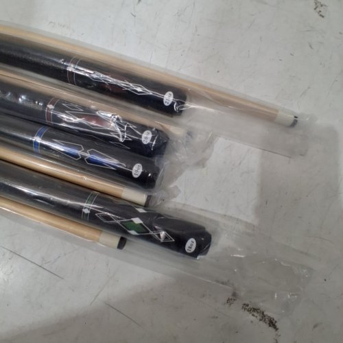 4PK FESHIR BILLIARD CUES - 18 OZ, 19 OZ, 20 OZ & 21 OZ - BLACK / TAN image 3