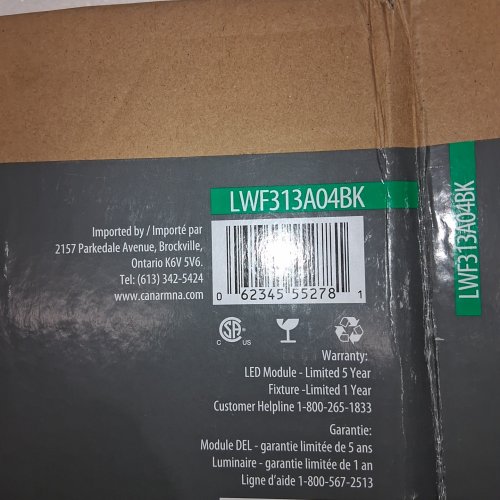 HARMONIZED HOME LED CEILING/WALL LIGHT - 26W; 3000 K/4000 K/5000 K - BLACK (MODEL: LWF313A04BK) image 2