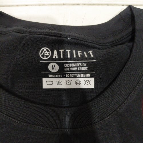 MEN'S ATTITFIT SKULL BLACK GRAPHIC COTTON T-SHIRT - MEDIUM - BLACK image 3